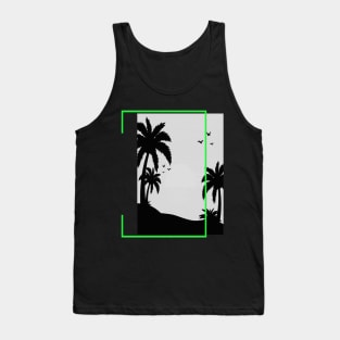 Palm Beach Retro with Palm Trees Tank Top